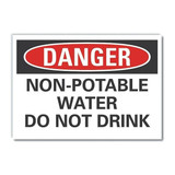 Lyle Potable Water Danger Lbl,3.5x5in,Polyest LCU4-0513-ND_5X3.5