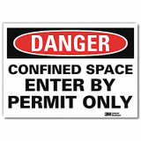 Lyle Danger Sign,7inx10in,Reflective Sheeting U1-1004-RD_10X7