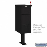 Salsbury Industries Standard Pedestal,Black,16 in. H 4395BLK