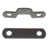 Dixie Line Clamps Tube Clamp,Two-Hole w/Backplate,SS,PK25 403