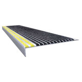 Wooster Products Stair Tread,Blk/Ylw,48in W,Extruded Alum 500BY4