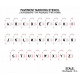 Rae Pavement Stencil,2 in,Alphabet Kit,1-16 STL-116-8025