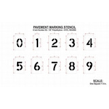 Rae Pavement Stencil,6 in,Number Kit,1/8 STL-108-8060