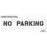 Rae Pavement Stencil,No Parking,8 in STL-116-70832