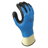 Showa Coated Gloves,Black/Blue/White,L,PR 477L-08