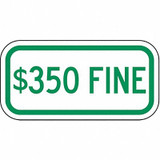 Lyle Fine Parking Sign,6" x 12" HCP-004-12HA