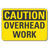 Lyle Caution Sign,7 in x 10 in,Aluminum LCU3-0226-RA_10x7