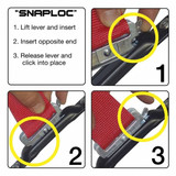 Snap-Loc Tie Down Anchor,1" W,1,000 lb,Black SLSB