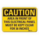 Lyle Rflctv Electricl Panel Caut Sign,10x14in LCU3-0466-RA_14x10