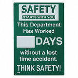 Brady Safety Sign,20 in x 14 in,Green SM793E