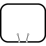 Manufacturer Varies Traffic Cone Sign,White,Blank 535-00097