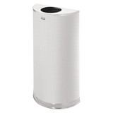 Rubbermaid Commercial Trash Can,Half Round,12 gal.,Silver  FGSO12SSSPL