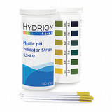Hydrion pH Test Strips,2 3/4 in L,5.5-8 pH,PK100 9700