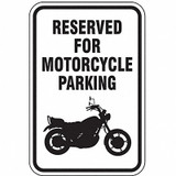 Lyle Motorcycle Parking Sign,18" x 12" RP-114-12HA