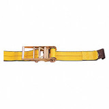 Kinedyne Ratchet Strap,Flat-Hook,Yellow 592721GRA