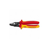 Knipex Insulated Cable Shear,Shear Cut,6-1/2 In  95 18 165 SBA