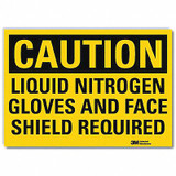 Lyle Caution Sign,5inx7in,Reflective Sheeting U4-1489-RD_7X5