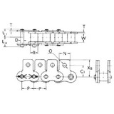 Tsubaki Attachment Link,Tab,SK-1,Steel 80SK1CL