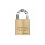 Abus Keyed Padlock, 59/64 in,Rectangle,Gold 83/45 RK KD-300