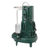 Zoeller SewageEjectorPump,10ft,0.5hp,115VAC 382-0001