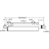 Maxim Hyd Cylinder,2-1/2" Bore,16" Stroke 288326