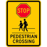 Lyle Pedestrian Crossing Traffic Sign,24"x18" TR-038-18DA