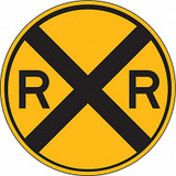 Lyle RXR Traffic Sign,12" Dia. W10-1-12HA