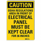 Lyle Caution Sign,7inx5in,Reflective Sheeting U4-1572-RD_5X7
