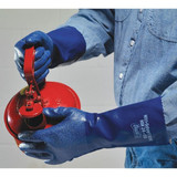 Showa Chemical Resistant Gloves,Blue,Sz 10,PR NSK24-10