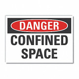 Lyle Confined Space Danger Rflctv Lbl,3.5x5in LCU4-0364-RD_5X3.5