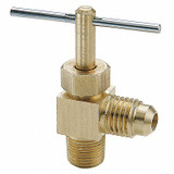 Parker Needle Valve,Angld,1/4In,Flare-Male Pipe NV101F-4-2