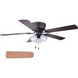 Home Impressions Adobe 52 In. Oil Rubbed Bronze Ceiling Fan with Light Kit