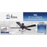 Home Impressions Villa 52 In. Oil Rubbed Bronze Ceiling Fan with Light Kit