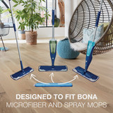 Bona 4 In. W. x 15 In. L. Microfiber Cleaning Pad Mop Refill