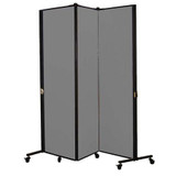 Screenflex Portable Room Divider,5Ft 9In W,Stone HKDL603-DG