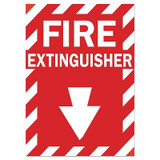 Health & Safety Signs, FIRE EXTINGUISHER, Polyester Sticker