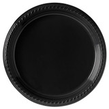 SOLO® Party Plastic Plates, 10.25 Dia", Black, 500/carton PS15E-0099