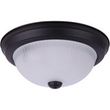 Home Impressions 11 In. Matte Black Flush Mount, Frosted Glass IFM211MBK-F