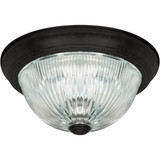 Home Impressions 11 In. Matte Black Flush Mount, Clear Glass IFM211MBK-CR