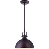 Home Impressions 1-Bulb Oil Rubbed Bronze Incandescent Rod Pendant Light Fixture