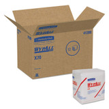 WypAll® X70 Cloths, 1-4 Fold, 12.5 x 12, White, 76-Pack, 12 Packs-Carton 41200 USS-KCC41200