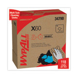 WypAll® General Clean X60 Cloths, POP-UP Box, 8.34 x 16.8, White, 118-Box 34790 USS-KCC34790BX