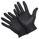 West Chester 2920 Industrial Grade Powder-Free Nitrile Disposable Gloves, Beaded Cuff, 5 mil, X-Large, Black