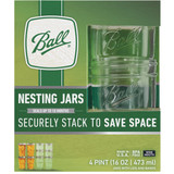 Ball Wide Mouth 16 Oz Nesting Mason Jar (4-Pack) 2134924 625145