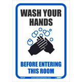 Wash your Hands Before Entering this Room Sticker 7"" X 10"" Vinyl Adhesive