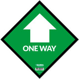 Global Industrial Green One Way Adhesive Sign 12"" Square Vinyl