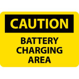 NMC C97RB OSHA Sign Caution Battery Charging Area 10"" X 14"" Yellow/Black