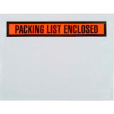 Panel Face Envelopes ""Packing List Enclosed"" Print 7""L x 5-1/2""W Orange 1000