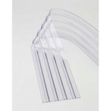 Replacement 12"" x 7' Scratch Resistant Ribbed Clear Strip for Strip Curtains