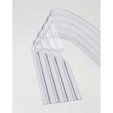 Replacement 12"" x 9' Scratch Resistant Ribbed Clear Strip for Strip Curtains